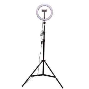 Makyaj öğreticiler için esnek Gooseneck ile kompakt masaüstü halka ışık Tripod - Product Image 3
