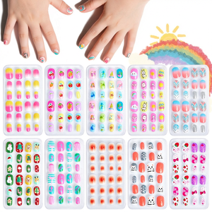 <span class=keywords><strong>Uñas</strong></span> <span class=keywords><strong>Postizas</strong></span> Seguras de ABS con Diseño de Dibujos Animados <span class=keywords><strong>para</strong></span> <span class=keywords><strong>Niñas</strong></span>, 24 Piezas, Pre-encoladas, Reutilizables, <span class=keywords><strong>Uñas</strong></span> a Presión <span class=keywords><strong>para</strong></span> Niños - Product Image 2