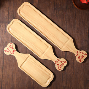 Olla caliente de cobre estilo Pekín antiguo, rollos de cordero recién cortados en un plato, un plato de carne grasosa de un metro de largo, imitación de veta de madera - Product Image 5