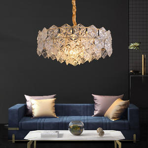 All-Copper Postmodern Crystal <b>Chandelier</b> <b>Light</b> Luxury Living Room Dining Room Creative <b>Bedroom</b> <b>Light</b> Minimalist Pendant Lighting - Product Image 3