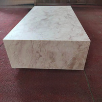 Meubles de salon modernes et luxueux sur mesure, table basse en marbre à socle bas pour la décoration de la maison