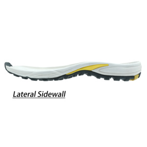 <span class=keywords><strong>Suola</strong></span> per <span class=keywords><strong>Scarpe</strong></span> OEM in EVA e TPR Bicolore, Battistrada a Dente di Sega Zigzag, Bordo in TPR con Accento Giallo per <span class=keywords><strong>Scarpe</strong></span> da Trail Running - Product Image 2