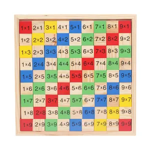몬테소리 교육 보조 장난감 고전적인 곱셈인지 퍼즐 몬테소리 재료 수학 학습 교육용 나무 장난감