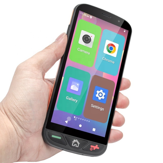 UNIWA K554 Senior Cell Phone 5.5 Inch Touch Screen 4G Android Device with Big Fonts User Interface WhatsApp Support SOS Feature