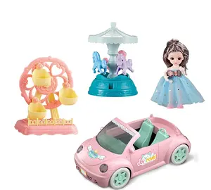 Carrousel Reuzenrad Mini Auto Speelgoed 6 Inch Meisje Pop