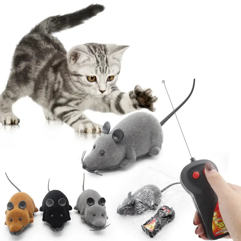 הגעה חדשה מצחיקה רודפת צעצוע חתלתול חשמלי סימולציה עכבר חשמלי צעצוע חתול צעצוע שלט רחוק לחתולים