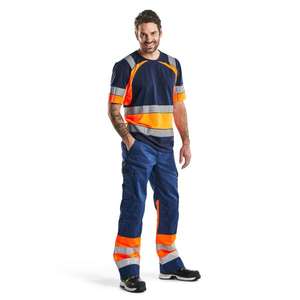 BLAKLADER - 156418118953D112 Pantalon haute visibilité Bleu marine/Orange-EAN 7330509401675 HI-VIS WORKWEAR - Product Image 3