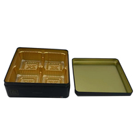 Boîte en métal rectangulaire personnalisée en gros, boîte cadeau de luxe personnalisée pour gâteaux de lune, idéale pour les confiseries et desserts de festival