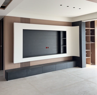 Meuble TV flottant moderne et écologique, unité de divertissement personnalisée pour salon, usine OEM ODM