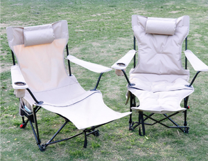 Chaise pliante portable d'extérieur, chaise lune, chaise de camping et de plage, chaise longue de camping, <span class=keywords><strong>lit</strong></span> de sieste avec coton - Product Image 6