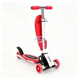 Patinete para Niños Pequeños, de Interior y Exterior, de Dos y Tres Ruedas, Plegable, con Horquilla de Acero, Ruedas de PVC con Luces, Juguete Recreativo - Product Image 6