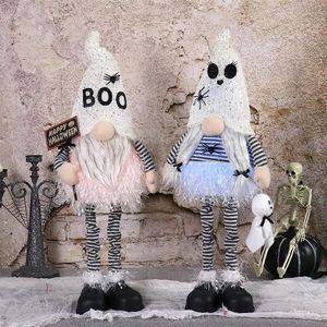 Gnomos Brillantes de Halloween, 2 Piezas, Lindos Peluches de Bruja con Luces que Cambian de Color - Product Image 2