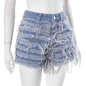 Shorts de Mezclilla de Algodón para Mujer, Diseño Elegante y Moderno, Cintura Alta, Material Transpirable, Bolsillos Laterales con Cierre, Shorts Sexys - Product Image 1