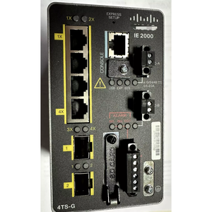 Switch Ethernet Industrial IE-2000-4TS-G-L de 4 Puertos Gigabit, Switch Administrado de Capa 2, Montaje en Riel DIN, Compatible con PoE, Diseño Robusto, PLC - Product Image 1