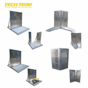 Barrière <span class=keywords><strong>de</strong></span> contrôle des foules en alliage d'aluminium <span class=keywords><strong>de</strong></span> haute qualité 6082-T6 pour événements, terrains <span class=keywords><strong>de</strong></span> jeux, scènes, certifiée TUV CE, marque TECHTEAM - Product Image 2