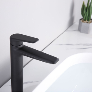 Hiện đại đơn-xử lý Chrome phòng tắm vòi Brushed kết thúc tàu chìm vòi lạnh + Nước nóng Mixer Electroplated lưu vực vòi nước - Product Image 1