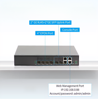 Mini OLT GPON EPON FTTH de 4 Puertos, Solución de Red LAN Cableada con Fibra Óptica, Factor de Forma SFP, POE, IP, TCP, WIFI, OUXINDA HA7304