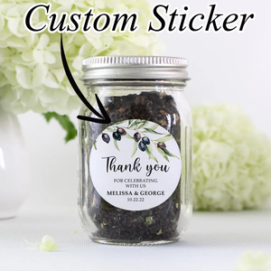 Autocollant personnalisé pour mariage, motif <span class=keywords><strong>olivier</strong></span>, finition mate, imperméable, feuilles d'<span class=keywords><strong>olivier</strong></span> aquarelle, étiquette de remerciement - Product Image 3