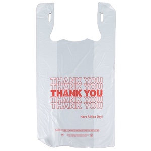 ถุงเสื้อยืดพลาสติกแบบย่อยสลายได้เองพร้อมโลโก้สำหรับซูเปอร์มาร์เก็ต - Product Image 1