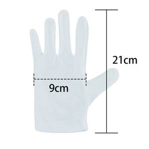 Mujer Cosmética Noche Eczema Sensible Piel irritada Spa Terapia Manos secas Hidratante Guantes de algodón blanco Guantes de joyería - Product Image 2