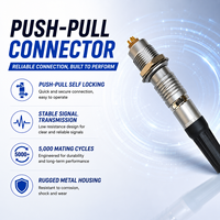 Connecteur circulaire métallique auto-bloquant UHUB Precision FGG EGG série 0B pour équipement de test médical