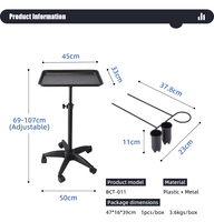 Plateau de rangement en aluminium de qualité supérieure à hauteur réglable