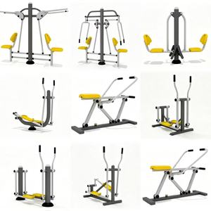 Station de musculation double poste pour exercices de pectoraux et bras, équipement de fitness pour <span class=keywords><strong>parcs</strong></span> publics et extérieurs - Product Image 2