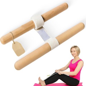 Barra de estiramiento de madera con banda de resistencia, equipo de ejercicio portátil para fitness de articulaciones de hombros y moldeamiento corporal - Product Image 1