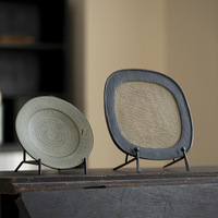 Support de présentation en fer forgé fait main, support de rangement pour gâteaux de thé Pu-erh, étagère décorative pour assiettes en céramique, décoration multifonctionnelle pour la maison