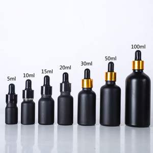 Flacons compte-gouttes en verre pour huiles essentielles et cosmétiques – Meilleures ventes – 30 ml, 50 ml, 100 ml – Noir mat dépoli – Parfum, huile essentielle - Product Image 3