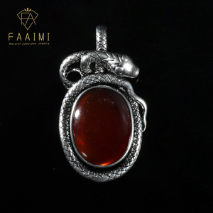 Piedra Natural cuarzo rosa amatista labradorita Ojo <span class=keywords><strong>de</strong></span> Tigre Retro estilo <span class=keywords><strong>serpiente</strong></span> cobre colgante para Mujeres Hombres joyería <span class=keywords><strong>de</strong></span> piedras preciosas <span class=keywords><strong>de</strong></span> moda - Product Image 3