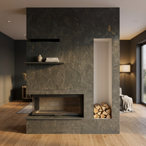 Revêtement mural intérieur moderne en pierre d'ardoise flexible écologique Triton Stones, 2 mm, dos en résine, léger, imperméable - Product Image 4