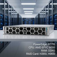 AMD EPYC Asli Dell PowerEdge R7715 R7725 Server Penyimpanan Pusat Data Enterprise 2U Pemasok Grosir Garansi 3 Tahun