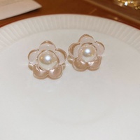 Boucles d'oreilles perle double boucle Boucles d'oreilles perle ovale aiguille argent Boucles d'oreilles perle coeur