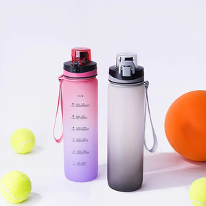 1L Ombre Clear Tritan Sports Water Bottle 32oz BPA Free Flip Spout Lid Hand Grip Eco-Friendly para Camping Outdoor Adventures - Product Image 6