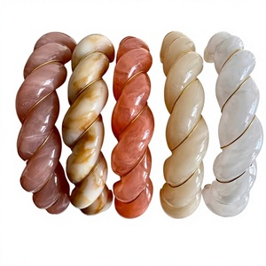 <b>Twisted</b> Resin Figurine Set Eco-Friendly Hand-painted Artistic Sculpted Statement Jewelry Fashion Accessories Irregular <b>Shape</b> - Product Image 1
