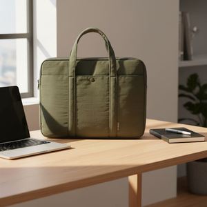 Custom Logo Crossbody Modern Business Soft Nylon Waterproof Large Capacity Computer Laptop Sleeve Briefcase Protective Shoulder - Product Image 1