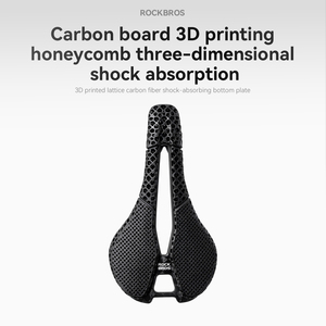 Sillín de Bicicleta ROCKBROS Impreso en 3D, de Fibra de Carbono, Hueco, Transpirable, Ligero, para Bicicleta de Carretera, MTB y Plegable - Product Image 1