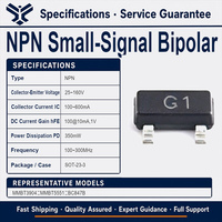 MMBT3904 MMBT5551 BC847B Transistor bipolaire NPN à petit signal SOT-23 SMD, amplificateur à usage général, triode de commutation pour PCB