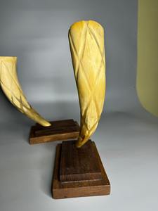 Haute qualité Unique fabriqué à la main écologique en bois poli support de corne de Viking élégant sur le thème des animaux maison artisanat naturel - Product Image 4