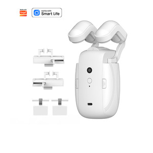 Smart Curtain Motor Electric With Voice Control Built In Battery White Track Free Installation Remote Control For Home - Product Image 1