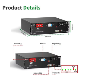 แบตเตอรี่ลิเธียมไอออนสำหรับเก็บพลังงาน 20kw 30kw 40kw 51.2V 200ah 280ah 300ah 400ah 500ah 600ah 48V แบตเตอรี่ 20kwh 48v ลิเธียม - Product Image 3