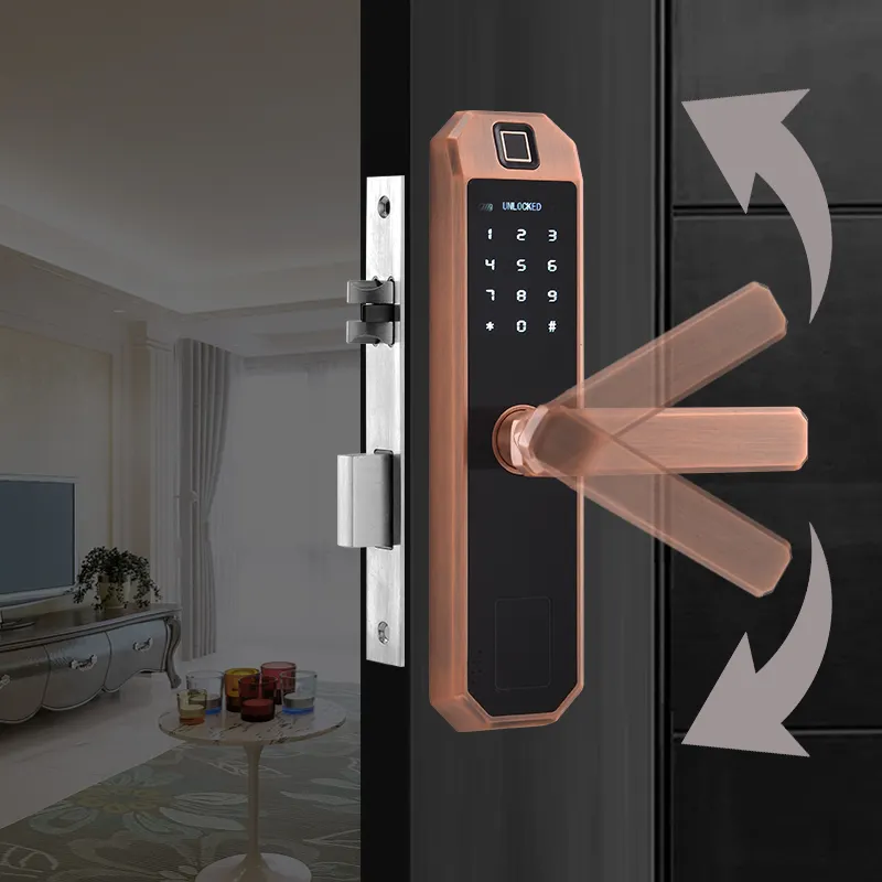 Good Quality Fingerprint Smart Panel Tuya Xu Levy App Remote Control Hotel Electrical Door Lock