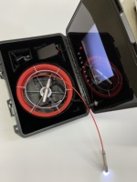 Caméra d'inspection de tuyaux HD avec fonction Pan-Tilt, caméra endoscopique industrielle pour plomberie, caméra de drainage et d'égout avec câble de 30 m