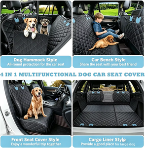 Funda Impermeable y Duradera para Asiento <span class=keywords><strong>de</strong></span> Coche para Mascotas con Bolsillos <span class=keywords><strong>de</strong></span> Almacenamiento y Correas <span class=keywords><strong>de</strong></span> <span class=keywords><strong>Seguridad</strong></span> para Protección del Asiento - Product Image 2