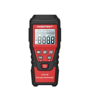 Thermomètre à double entrée HABOTEST HT617B, affichage LCD de type K, interface USB, mesure de température industrielle - Product Image 5