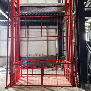 Monte-charge hydraulique industriel sur rail, capacité 1 tonne, hauteur de levage 10 mètres, personnalisable, équipement de chargement et de <span class=keywords><strong>d</strong></span>échargement de marchandises lourdes - Product Image 2