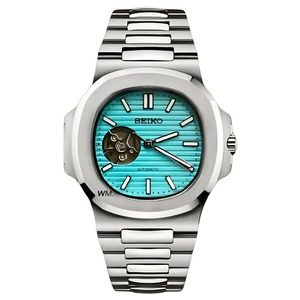 Reloj Deportivo de Lujo con Movimiento Mecánico NH38, Resistente al Agua, Esfera Hueca de 41 mm con Correa de Acero Inoxidable y Pantalla de Agujas - Product Image 3