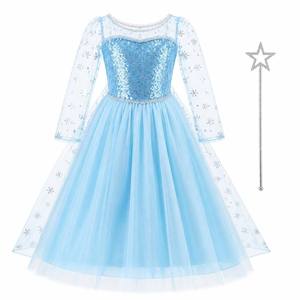 Robe de princesse <span class=keywords><strong>des</strong></span> <span class=keywords><strong>neiges</strong></span> avec ensemble d'accessoires pour filles, costume de <span class=keywords><strong>reine</strong></span> <span class=keywords><strong>des</strong></span> <span class=keywords><strong>neiges</strong></span>, cadeau d'anniversaire, personnage de film, robe de soirée fantaisie pour enfants - Product Image 2