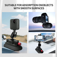 Oval Araç Kamerası Vakumlu Tutucu Alüminyum Alaşım iPhone ile Uyumlu DJI Insta360 için